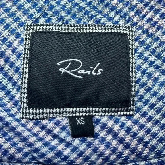 Rails Kendra Plaid Button Down Shirt Blue Red White XS - Picture 8 of 9